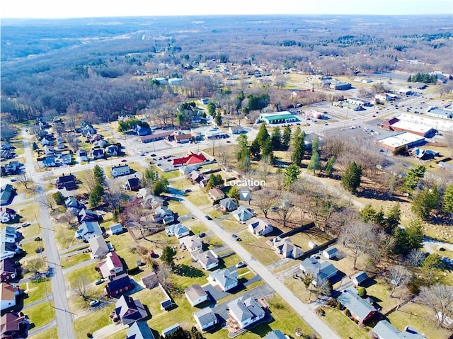 aerial view featuring a residential view