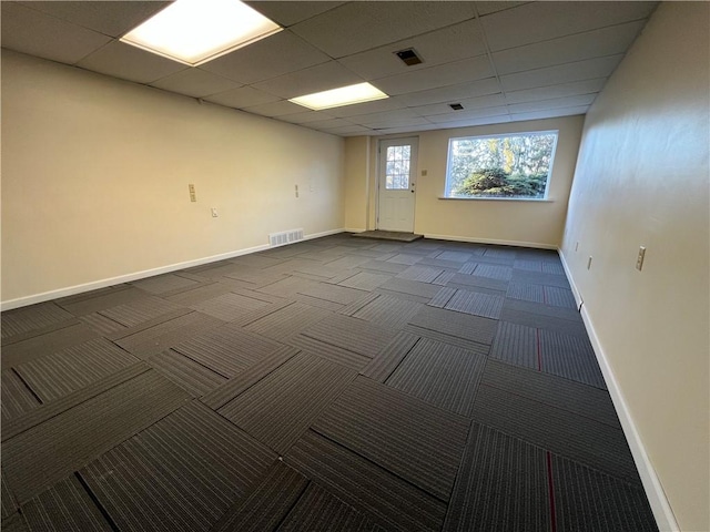 407 Cathedral St, Conemaugh/Young Twps Ind, PA 15681 - spare room with dark carpet and a drop ceiling