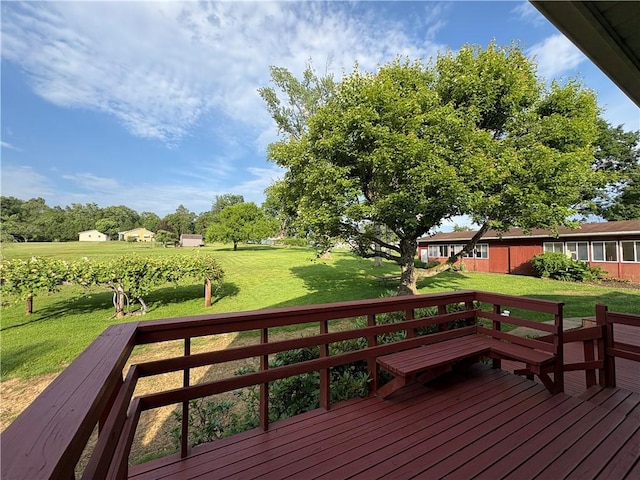 407 Cathedral St, Conemaugh/Young Twps Ind, PA 15681 - wooden deck with a lawn
