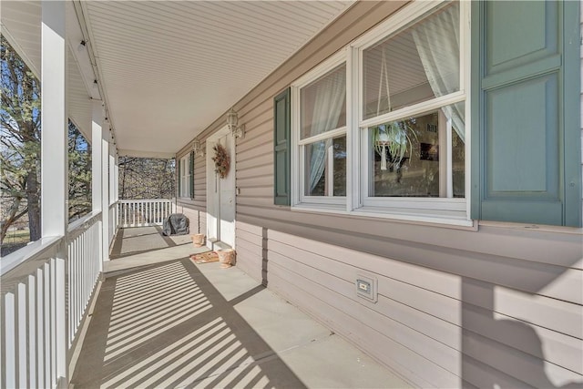 deck featuring a porch