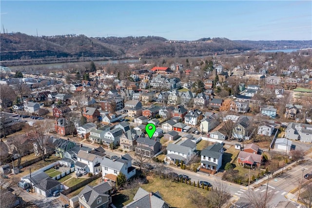 bird's eye view featuring a residential view