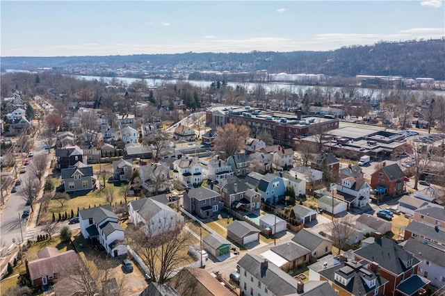 aerial view featuring a residential view