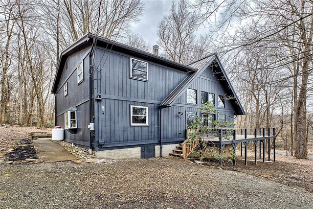 exterior space with a wooden deck