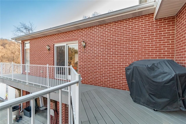 deck with area for grilling