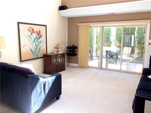 view of carpeted living room