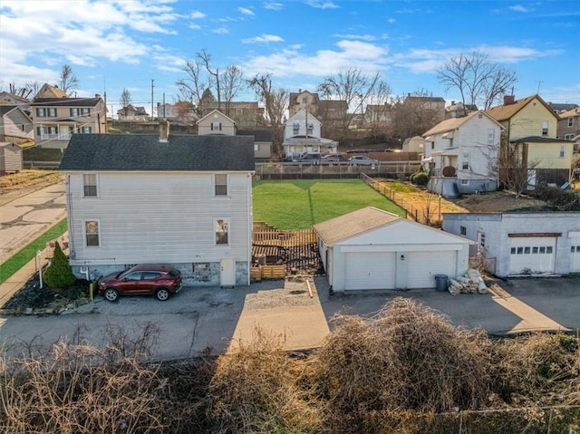 birds eye view of property featuring a residential view