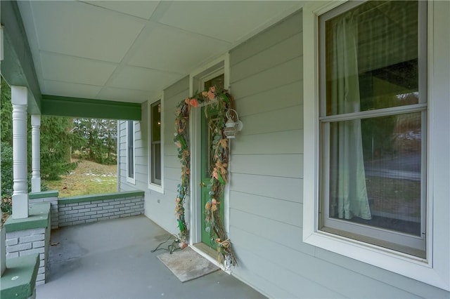 view of patio / terrace with a porch