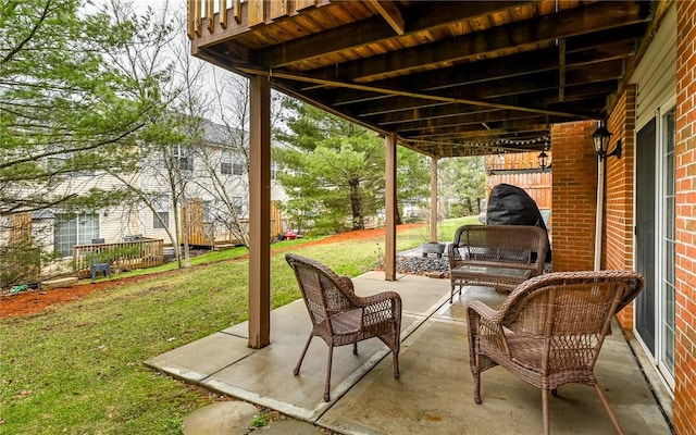 view of patio with outdoor lounge area