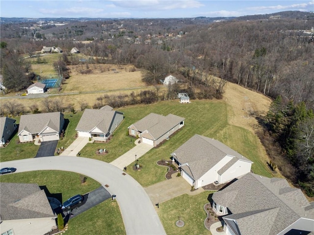 birds eye view of property featuring a residential view