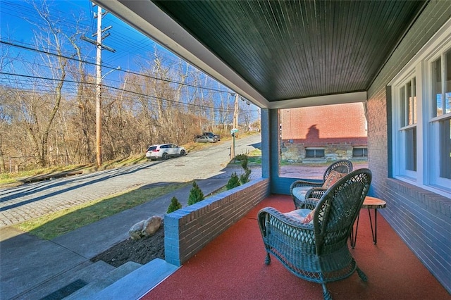 view of patio with covered porch