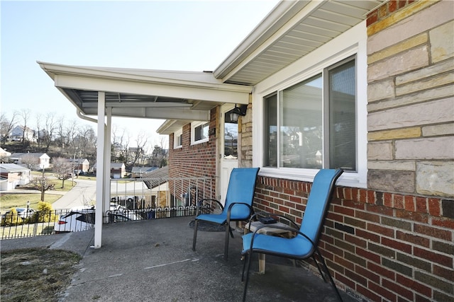 view of patio / terrace with fence