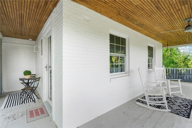 view of patio with a porch