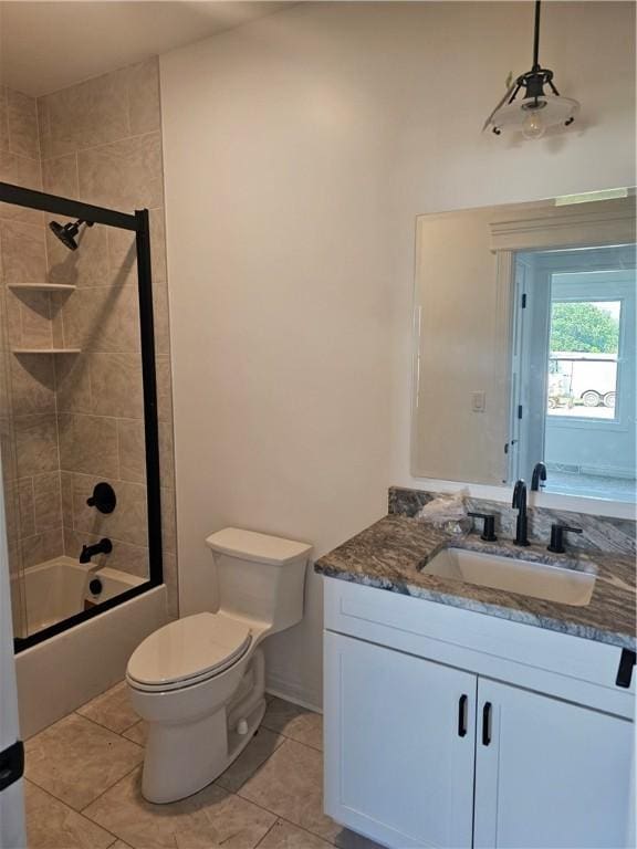 808 10th St, New Stanton, PA 15697 - full bath featuring vanity, tile patterned floors, and bathtub / shower combination