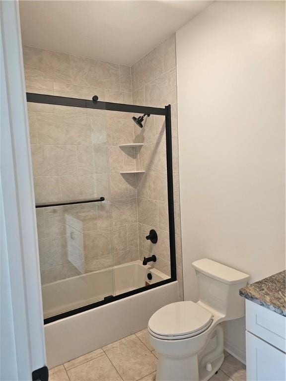 808 10th St, New Stanton, PA 15697 - bathroom with vanity, combined bath / shower with glass door, and tile patterned floors