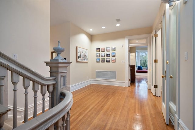5435 Dunmoyle St, Squirrel Hill, PA 15217 - corridor with light wood finished floors, recessed lighting, and baseboards
