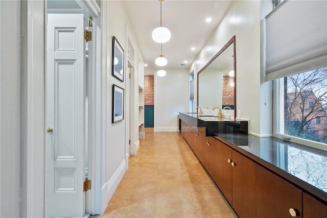 5435 Dunmoyle St, Squirrel Hill, PA 15217 - corridor with baseboards and recessed lighting
