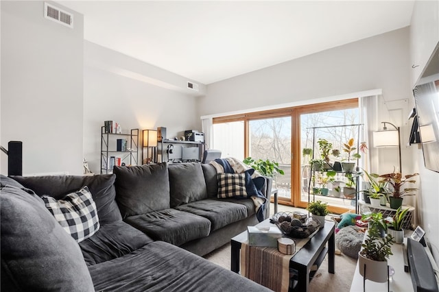 living room with visible vents