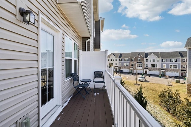 balcony featuring a residential view