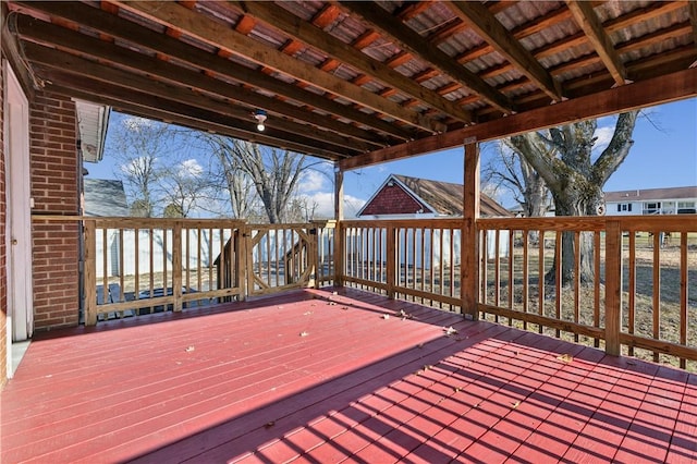 view of wooden terrace