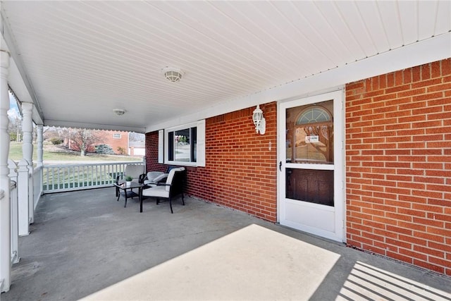 view of patio / terrace with a porch