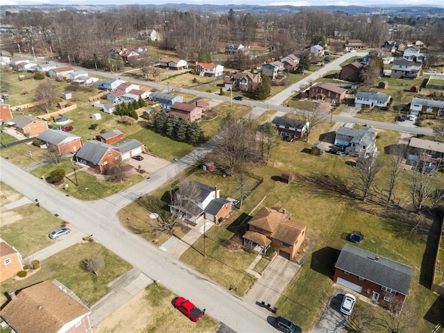 drone / aerial view with a residential view