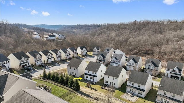 drone / aerial view featuring a residential view