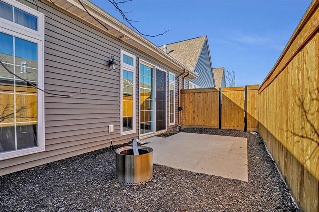 view of patio featuring a fenced backyard