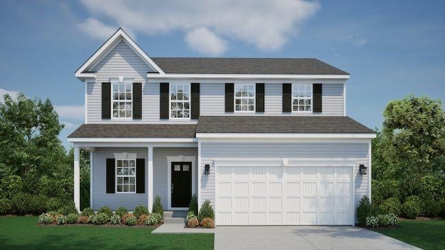 view of front facade with an attached garage and driveway