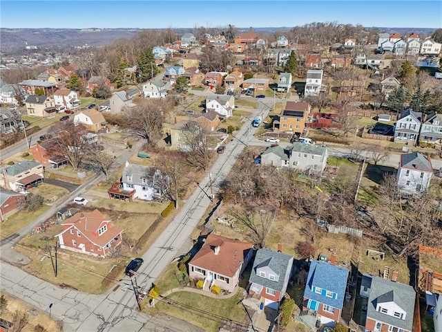 bird's eye view with a residential view