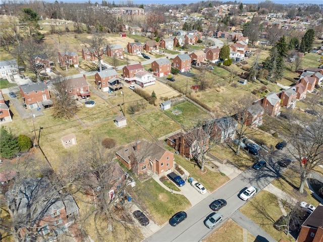 aerial view featuring a residential view