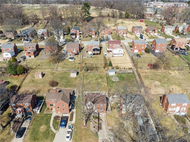 drone / aerial view with a residential view