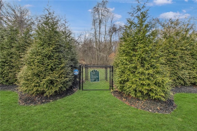 view of outbuilding featuring a gate