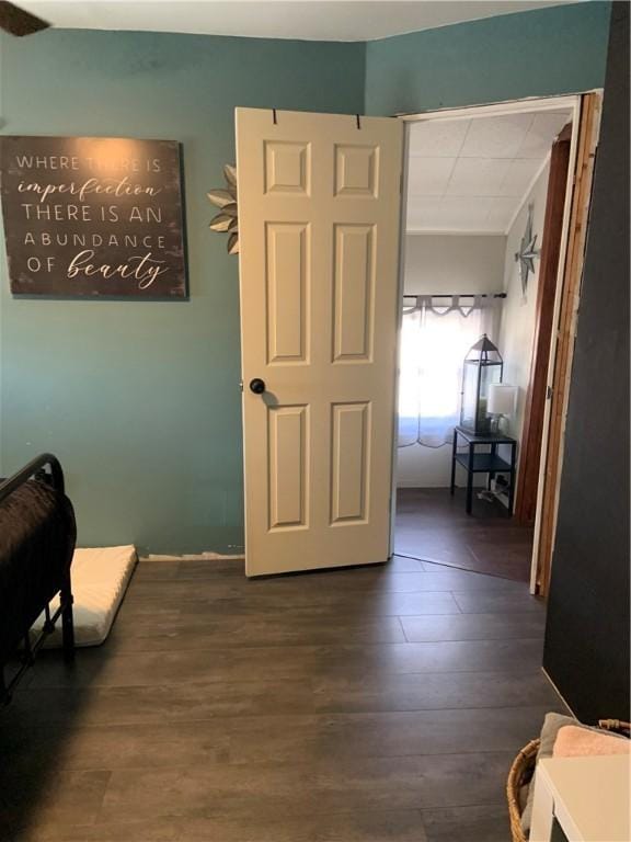 interior space featuring dark wood-style floors