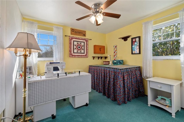 view of carpeted bedroom