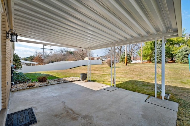 view of patio with fence