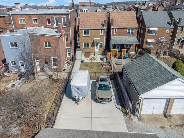 bird's eye view featuring a residential view