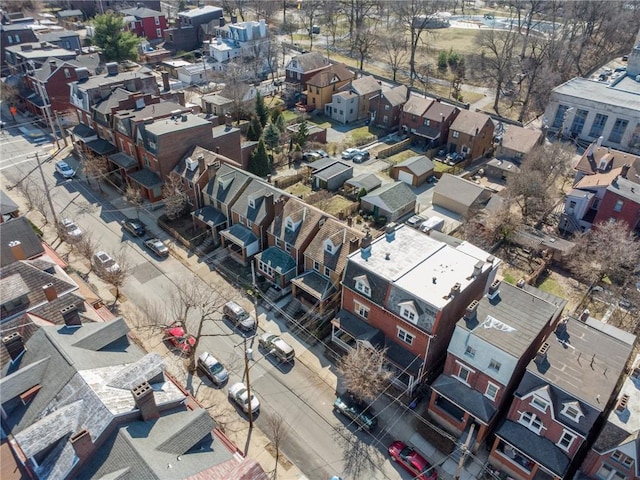 bird's eye view featuring a residential view