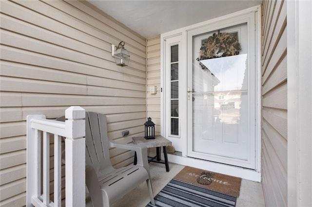 view of doorway to property