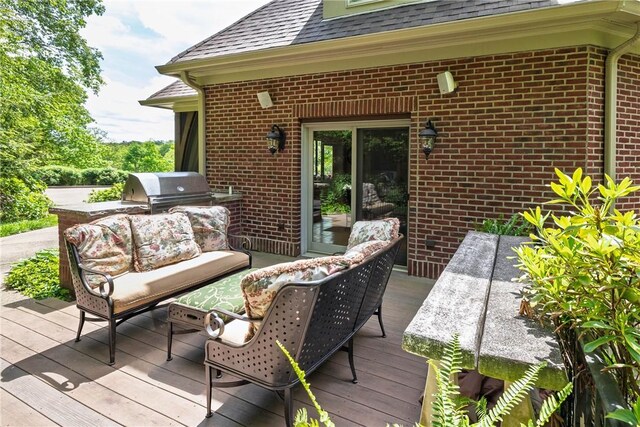 29 Virginia Ln, Cecil, PA 15317 - deck with exterior kitchen and an outdoor living space