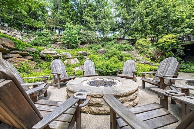 29 Virginia Ln, Cecil, PA 15317 - view of patio / terrace with a fire pit