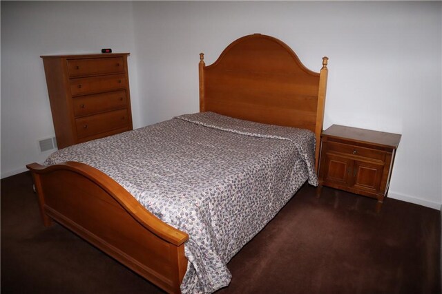 bedroom with visible vents