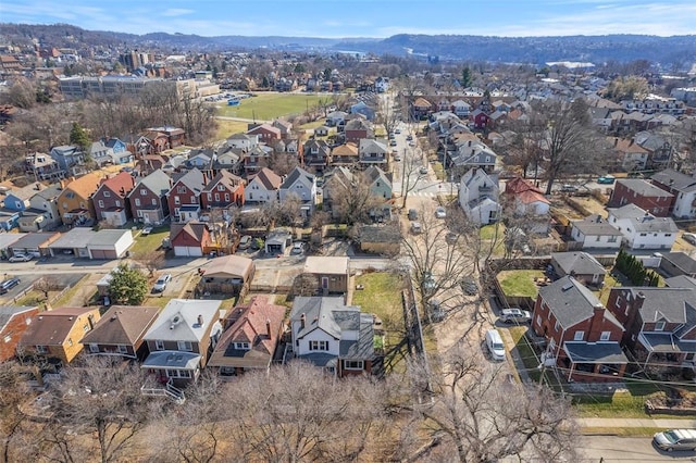 bird's eye view with a residential view