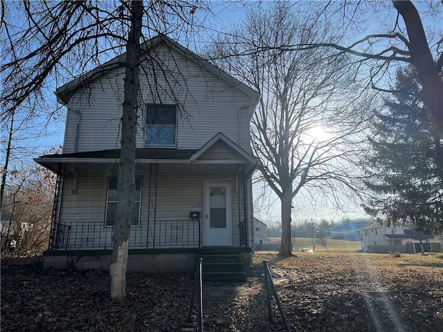 view of front of property with covered porch