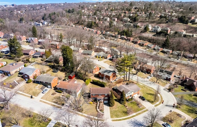 drone / aerial view featuring a residential view