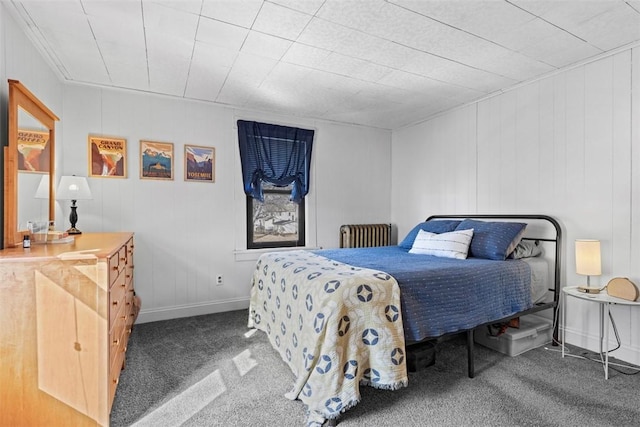 bedroom with baseboards and carpet flooring