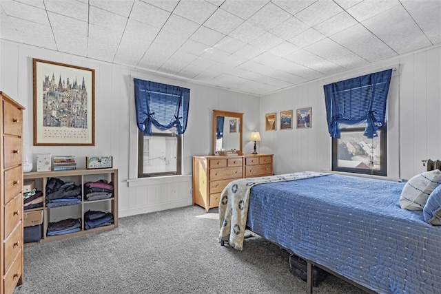 bedroom featuring carpet