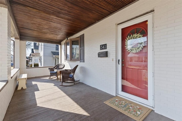 exterior space featuring covered porch