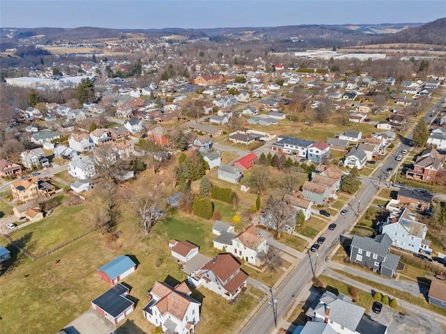 aerial view with a residential view