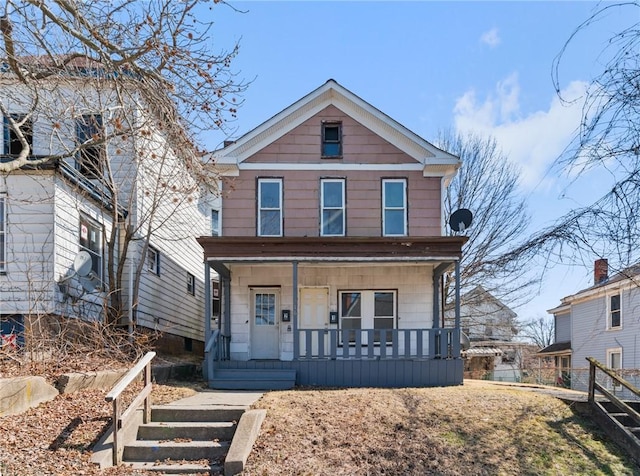 view of front of house featuring covered porch