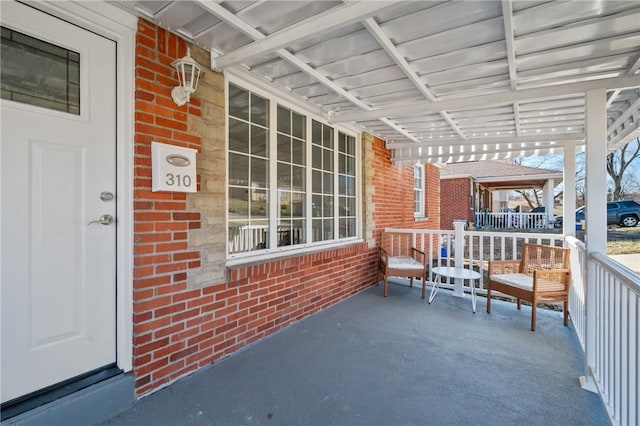 view of patio / terrace with covered porch